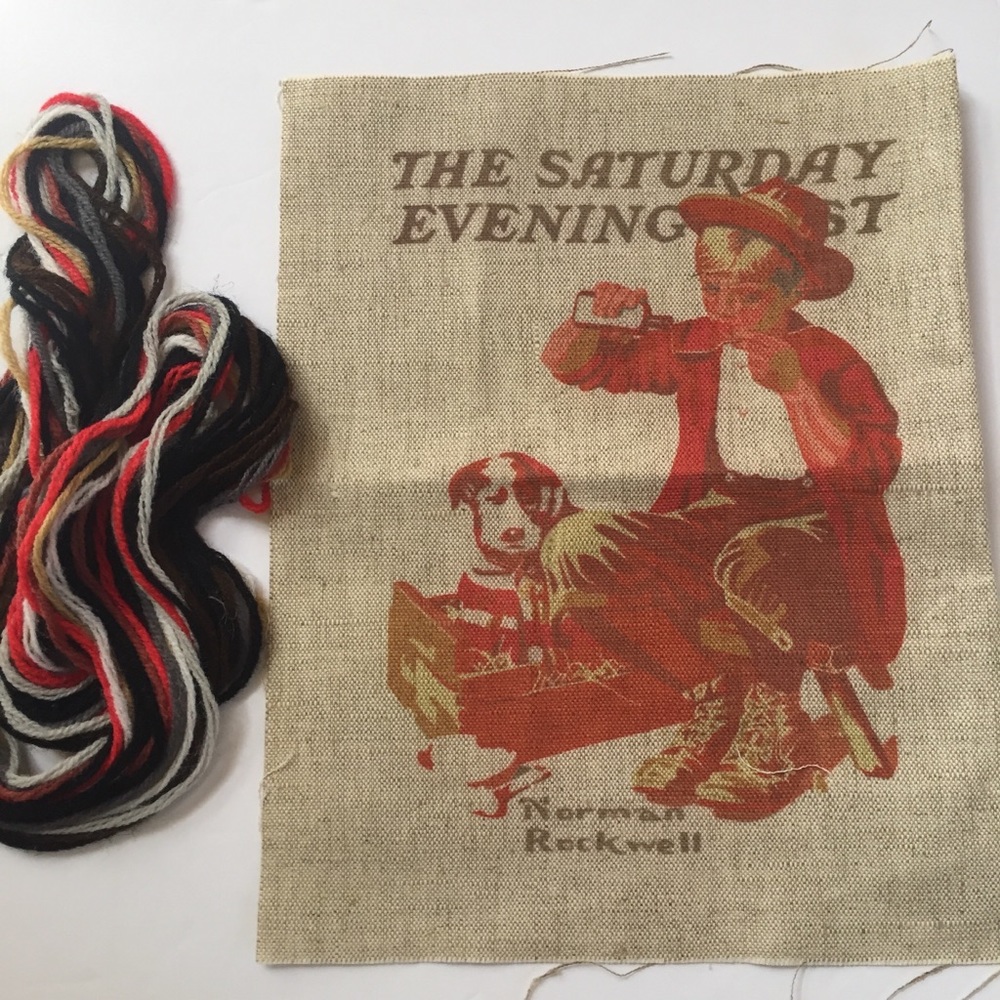 NORMAN ROCKWELL SATURDAY EVENING POST NEEDLEPOINT